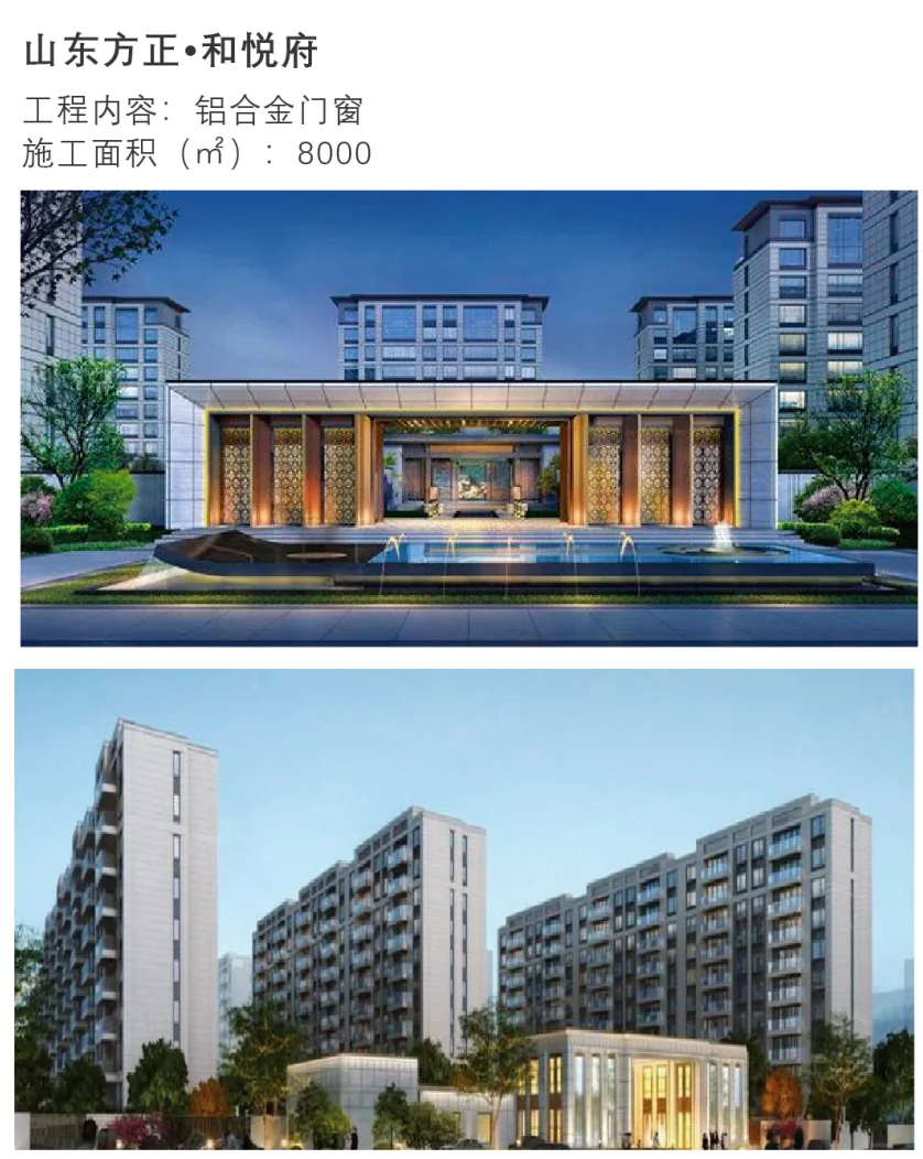 山东方正·和悦府 被动式铝包木门窗 7856㎡（项目效果示意）