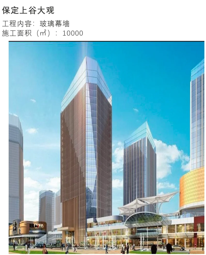 保定上谷大观 玻璃幕墙 10000㎡（项目效果示意）